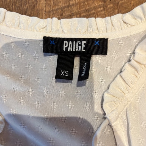 Paige Jeans Bo Ho white top with tassels, size XS - Picture 8 of 8